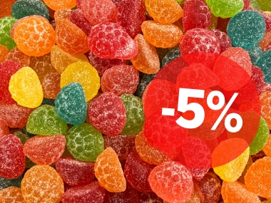 -5% op het snoep